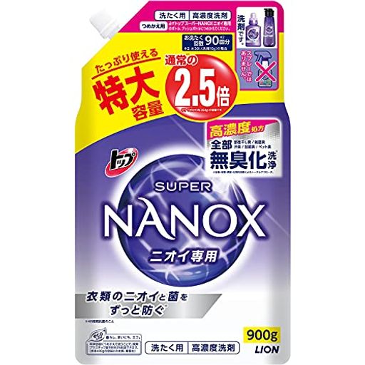 つめかえ用 SUPER NANOX 1510g 4つセット 楽天市場】【大容量】トップ スーパーナノックス ニオイ専用