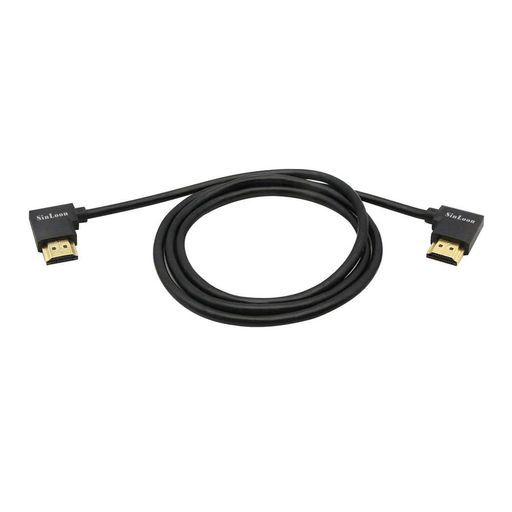 SinLoon金メッキ高速90度右HDMIオス-左HDMIオスアダプタケーブルイーサネット3Dオーディオリターン対応(1mR-L)