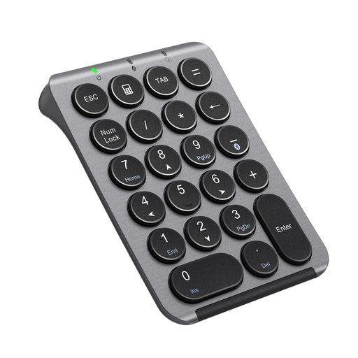 iClever テンキー Bluetooth ワイヤレス 数字 キーボード パンタグラフ式 Type-C充電 超薄型 Tabキー付き ブルートゥース 無線 ナンバーパッド 左手デバイス 片手デバイス ショートカットキー