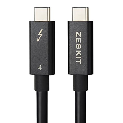 Zeskit忍者シリーズ (Intel認証) Thunderbolt 4ケーブル 40Gbps 100W アクティブ 1.5m USB4 USB3対応
