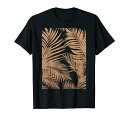 ヤシの木#9涼しい熱帯のビーチヤシの葉夏Tシャツ