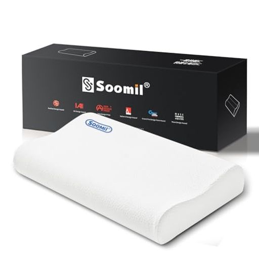 【睡眠の専門家監修】Soomil 枕 首が痛くならない 枕 低反発 睡眠 まくら 横向き寝 仰向け 枕 まくら 首・肩フィット 枕 二段階高さ 安眠枕 ストレッチ 首枕 頭・肩を支える pillow 頚椎安定…