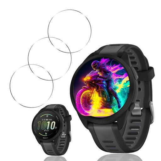 【3枚セット】対応GARMINForerunner165/165Musicガラスフィルム【日本旭硝子製】用Forerunner165フィルム強化ガラス液晶保護フィルム硬..