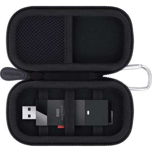 (ケースのみ)BUFFALOバッファローSSD外付け250GB500GB1.0TBSSD-PUTSSD-PUT1.0U3-B/NSSD-PUT250U3-B/NSSD-PUT500U3-B/N専用収納ケースブラック-Aenllosi