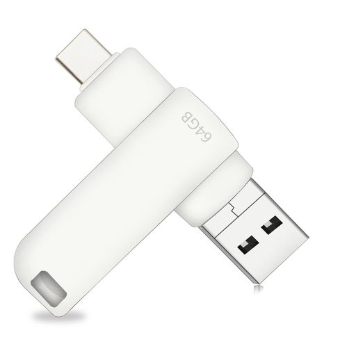 4in1phoneusbメモリusbtypecusbメモリ128GB360度回転式両面挿入型ーWindowsPCIOSAndroid用usbメモリ(64gb)
