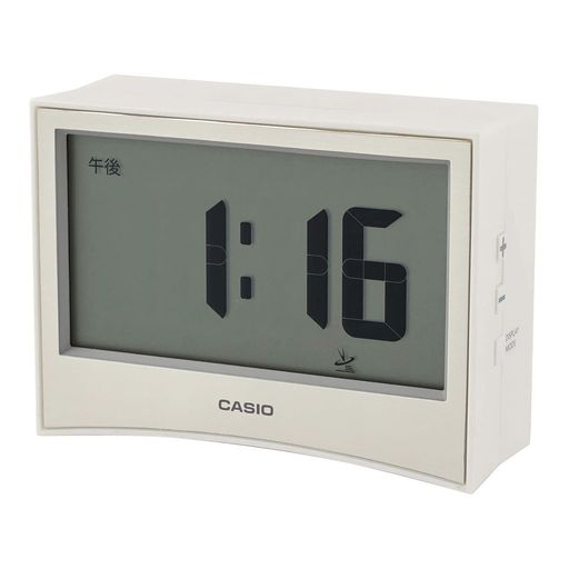 Alessi - CASIO(カシオ)目覚まし時計電波時計ホワイト白デジタル温度湿度カレンダータイマーDQD-S01J-7JF