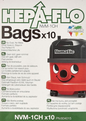 Numatic(ニュマティック) 掃除機用 ヘパフローダストパック(Henry・James)用 NVM1CH