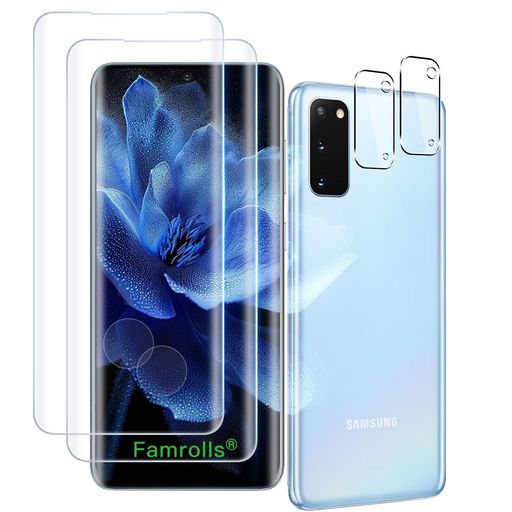 乐天商城 - 【2+2枚セット】対応GalaxyS205GSC-51ASCG01ガラスフィルム(2枚)+カメラフィルム(2枚)【日本製素材旭硝子製】用ギャラクシーS20保護フィルム硬度9H耐衝撃飛散防止指紋防止全面保護極薄