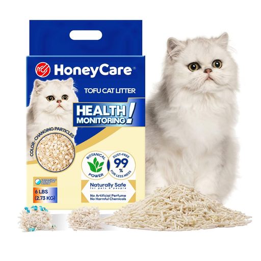 尿 【健康モニタリング機能】HONEY CARE 健康モニタリングおから猫砂には潜血検査試剤粒子が含まれ、猫のおしっこに潜血が検出されると粒子が青色に変化。早期の健康問題の発見をサポートします。健康モニタリング 猫砂として、日々のおしっこの状態を自然にチェック。 【天然植物由来配合】自然由来の原材料を使用し、人工香料や有害化学物質を含みません。猫にも飼い主にも優しい天然安全設計。健康モニタリング 猫砂の特性として、安心して長く使える環境づくりを実現します。 【しっかり固まり・くっつかない】水と触ると迅速に固まり、臭いを効果的に閉じ込めます。猫砂が底や側面に張り付かず、後片付けが楽になる独自処方。健康モニタリング 猫砂の使い勝手を高め、毎日のケアを快適に。 【ホコリ99%カット】特殊加工により粉塵を1%以下に抑え、室内の空気質と家族の呼吸器ケアを向上。清潔なトイレ環境を保つための重要ポイント。健康モニタリング 猫砂としての衛生性を強調。 【トイレに流せる・生分解対応】 水に触れるとすぐに溶ける設計。使用後はトイレへ流せるため処理が簡単で、持続可能性にも優れています。大容量パックなら、まとめ買いでも経済的。