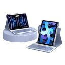 IPADキーボードケース着脱式IPAD10.2インチ第9世代第8世代第7世代キーボードケースIPADAIR3PRO10.5インチペン収納保護ケース取り外し可能なマグネットカバー縦置き/横置きスタンド機能紫灰