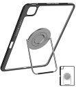 IPADAIR11インチM2/M3(2024/2025、第6/7世代)ケースカバーIPADPRO11インチ第1/2/3/4世代IPADAIR4/5クリア360°回転縦置き横置きスタンドペン収納角度調整壁掛け透明
