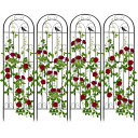 Rxakudedo4枚薔薇フェンスアイアンフェンス園芸フェンスアイアン高さ180cmローズフェンス蔓性植物用支柱フェンス