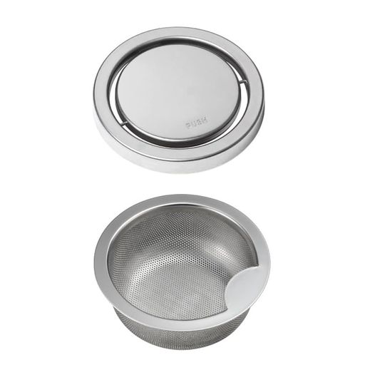 製品サイズ / 【回転排水プレート】直径14.3x高さ1.7cm、【ステンレス浅型ゴミカゴ】直径13.5x高さ5cm 適応する排水口サイズ / 直径14.5cm 材質 / ステンレス(SUS304) 原産国 / 日本 清潔なシンクにかかせない排水口の2点セット、古くなって汚れたパーツと取り替えてシンク廻りをリフレッシュ。 [回転排水プレート]ゴミカゴの中が見えにくいので、排水口がすっきり綺麗に。 [回転排水プレート]回転フタの周りから小さなゴミだけが流れ、フタを回転させると大きなゴミが流せます。 [ステンレス浅型ゴミカゴ]浅型なのでこまめにお掃除でき、環境に優しいゴミカゴです。 [ステンレス浅型ゴミカゴ]たまったゴミが捨てやすい浅型ゴミカゴ、つまみが付いているので取り付け・取り外しが簡単です 。 [ステンレス浅型ゴミカゴ]お掃除簡単、底面が一体丸型なので洗いやすくてお手入れしやすくなっています。