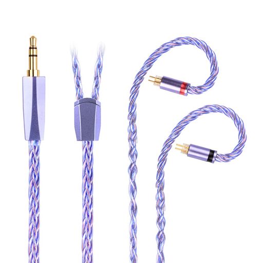 NICEHCKSPACECLOUDULTRAイヤホンリケーブル6N銀メッキ単結晶銅と7N単結晶銅線のミックス0.782PIN3.5MMプラグHIFI金属製コネクタ着脱式柔らかいアップグレードケーブル上位ケーブル柔らかい