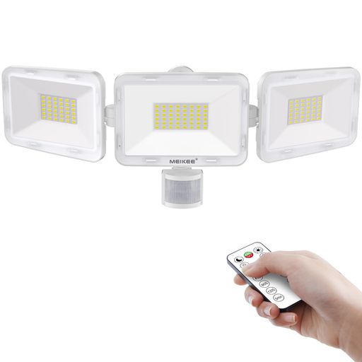 Rakuten - MEIKEEセンサーライト人感70WLEDセンサーライト屋外【3面発光リモコン操作常時点灯機能】7000LM超高輝度人感センサー投光器IP66防水夜間センサーモードと24Hセンサーモード検出距離の調整可能