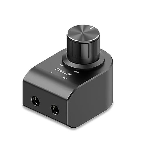 Cubilux3.5mmイヤホン音量調節器、ヘッドフォン音量減衰器アッテネーター、ミニジャックオーディオボリ..