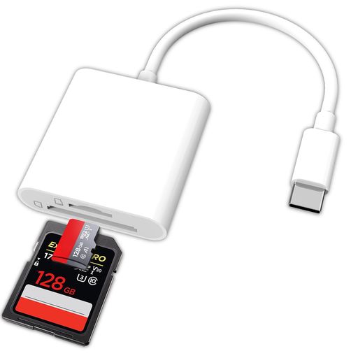 【MFi認証品】SDカードリーダーtype-cTFカメラアダプタUSBC外付メモリカードリーダーSD/TFカード対応2i..