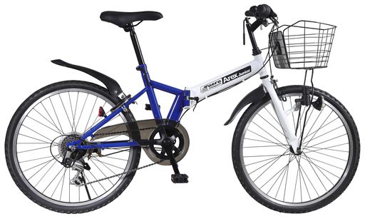 パンクしない24型24インチ6段変速付折り畳みジュニアマウンテンバイク...(4)