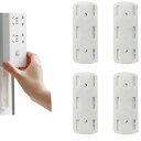 MOCOXYKLXY電源タップ固定ホルダー穴あけ&ネジ止め不要穴をあけず残り跡なし挿入タイプ移動可能取り付け簡単剤粘着タイプ家庭浴室キッチンオフィス用収納整理(...