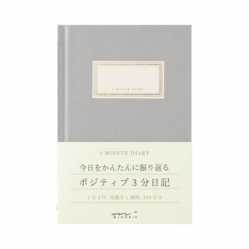 ミドリ 日記 3分 グレー 12703006