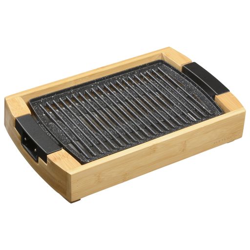 PULMORE ホットプレート 焼肉 コンパクトプレート ミニグリルプレート 竹 おしゃれ オーム電機 COK-YHP100A-M 08-1463