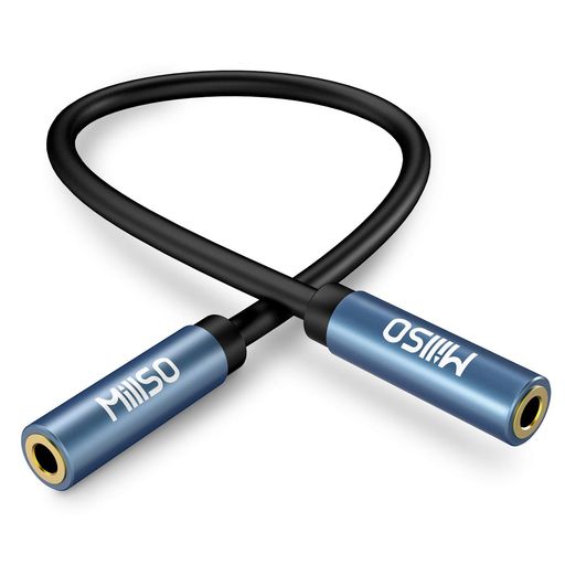 MillSO中継コネクタ3.5mmメスメスステレオミニジャック延長用中継アダプタステレオミニプラグ延長コネクタ4極オーディオケーブル接続金メッキ(15CM)