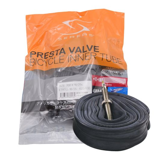 サーファス(SERFAS)自転車チューブ700X18/25C48mmFV仏式ポリバッグ仕様