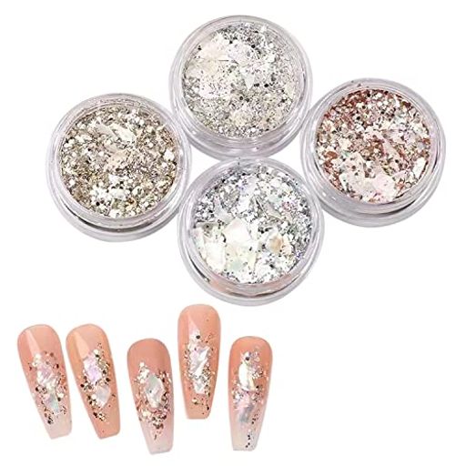 【ネイルフラッシュ】スタイリッシュなデザインのネイルフラッシュは、全部で4色。各カラーを1つのメッシュに個別に配置して、飛び散りを防ぎ、爪のデザインを簡単にします。 【高品質】これらの爪フラッシュパウダーは良質な材料で作られ、安全で無毒です。肌を傷つける心配なく安心して使うことができます。 【多様な用途】1.まず爪の表面をきれいにし、マニキュアを塗って、それからスパンコールを爪の上に置いて、最後にマニキュアで密封します。2.メイクをするときは、顔に塗ることができます。混合された色と閃光はあなたをとても美しく魅力的にします。ボディ、携帯ケース、カード、メガネ、ボディアートなどの装飾にも使用できます。 【キラキラ】ネイルパウダーのセットは異なる光沢があり、異なる光の下で異なる色を表現します。好きな色を選ぶことができます。また、さまざまな色をブレンドして試して、スタイリッシュなスタイルを作ることができます。 【場合】3Dネイルアート、フラッシュネイルアート、工芸品、バレンタイン装飾、クリスマス、パーティー、顔、体、爪、携帯ケース、招待状などに最適です。