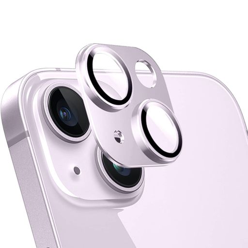 LUFIYAレンズカバーカメラフィルムIPHONE14/IPHONE14PLUS対応アルミ合金+9H硬度強化ガラス製カメラ保護全面保護高透過率露出オーバー防止耐衝撃IPHONE14/IPHONE14PLUS用