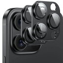 「Actfrain」2枚セットiPhone15Pro/15ProMax用カメラ保護フィルム【アルミ合金+9H強化ガラス】レンズ全面保護耐衝撃/擦り傷防止/露出オーバー防止高透過率曇りなし強粘着設計黒縁デザインブラ…