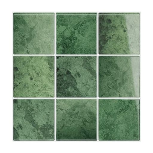 VEELIKEタイルシール防水シート30.5x30.5cm6枚入り厚手自己粘着剥がせる貼るだけDIY耐熱耐油防音汚れ防..