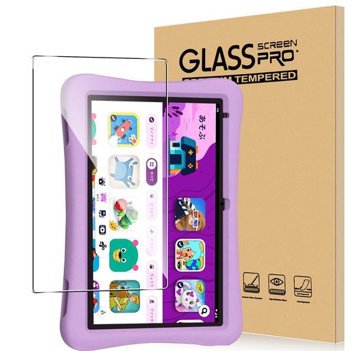 ForPlimPadKids10/TABWEEK10/PlimPadKids20フィルム10.1インチ強化ガラス高透過率高感度タッチ硬度9H指紋防止Greerass気泡防止撥水撥油耐衝撃貼り付け簡単液晶保護