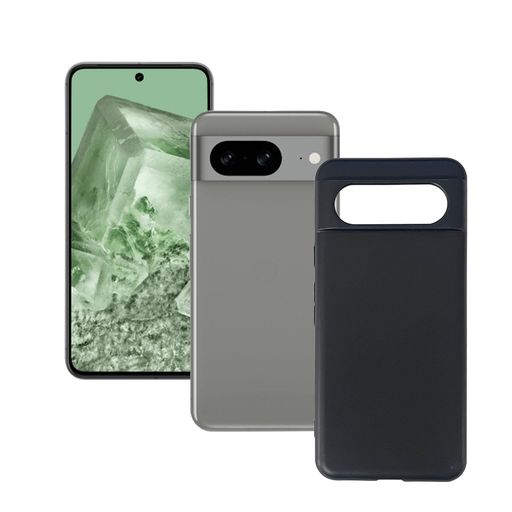 対応GooglePixel8ケース【ブラックTPU】米軍MIL規格耐衝撃薄型軽量擦り傷防止落下防止滑り止め指紋防止防塵耐久携帯便利GooglePixel8ケースカバー黒い