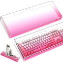 MAMBASNAKEキーボードカバー防塵効果アクリル製キーボード/ゲーミングキーボードに適用透明クリア高温圧力の曲げ技術猫対策収纳ケース(レッド)