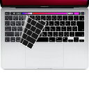 【M2M1チップモデルJIS配列黒色】NPUOLSMACBOOKPRO13用キーボードカバー2022-2020型番A2338/A2289/A2251(TOUCHBAR搭載モデル)防水防塵極薄