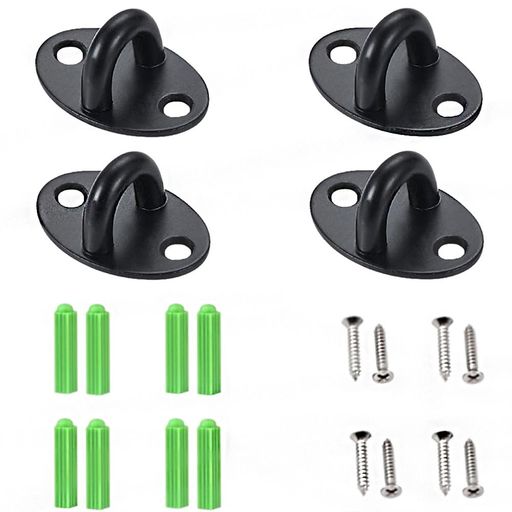 天井フックアイプレート吊り下げ金具壁面フック耐腐食性止めステンレス鋼固定高強度取り付け用4個セット