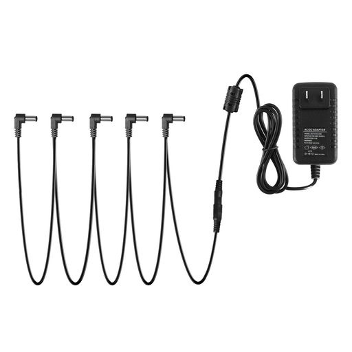 DonnerDC9V1Aアダプターエフェクターパワーサプライ5チャンネルエフェクター電源PSE認証(5way)