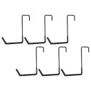 DOITOOLガレージフック大型穴開けない引っ掛けS字フック6個セット工具ガレージフック吊りフック収納ハンガー倉庫ガーデン多機能ネイルフリー耐荷重収納フック