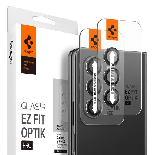 SpigenEZFitOptikProカメラフィルムSamsungGalaxyZFold5用貼り付けキット付きギャラクシーZFold5対応レンズ保護フィルム2セット