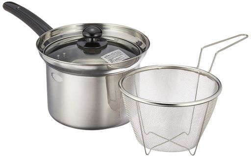 Sauce Pans - ヒロショウまいにち使いの多用途お鍋深型片手鍋18cm(ザル付)FPZ-18