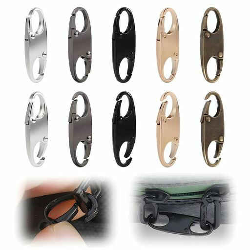 XINSHEYEファスナー防犯ファスナー引き手ジッパー5色10個入り取り外し可能ジッパーコネクター防犯グッ..