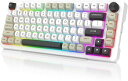 E元素ゲーミングキーボード82キーシルバーウッド軸のメカニカル式キーボードBLUETOOTHと2.4Gワイヤレス無線とUSB有線の3つモード接続銀軸を採用アンチゴーストキーRGBバックライト付き(2)