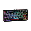 MECHLANDSVIBE7575%ワイヤレスゲーミングキーボード交換可能スクリーンモジュール搭載ホットスワップ対応クリーミーメカニカルキーボードガスケット構造BT5.0/2.4GHZ/USB-C3モード接続5層パッドR…