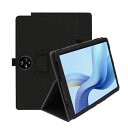 QIAWUMTCLNXTPAPER14PRO14インチ用三つ折り2024スマートタブレットケースPUハードバックケーススリムホルダーカバーTCLNXTPAPER14PRO用ブラック