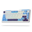 K75Liteワイヤレスメカニカルキーボード、75%ガスケットマウントRGBゲーミングキーボード、3モードノブ付き、BT5.0/2.4G/USB-C有線、ホットスワップ可能、5層パッドとクリーミーリニア