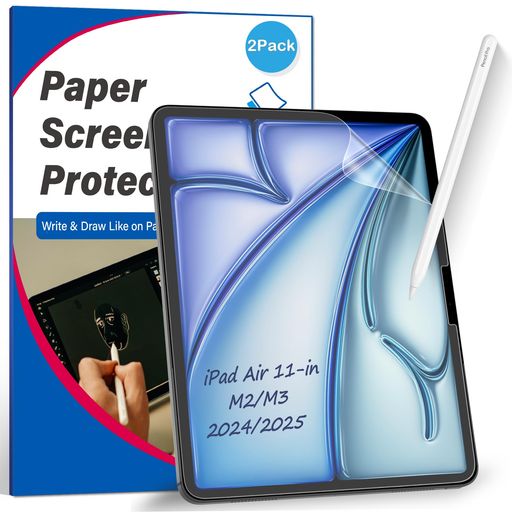 (2枚入り)iPadAir11インチ(M3)2025/(M2)2024用ペーパーライクフィルム マットPETフィルム反射防止 傷防止iPadAir保護フィルム書き心地 描き心地向上アンチグレア加工iPadAir11インチ