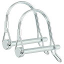 PATIKILシャフトロックピンWイヤ1/4X2-3/16”2個セットセーフティカプラーピンPTOピンラウンドアーチワイヤリテーナーおよび農業トレーラートラックボート牽引用(6X55MM)