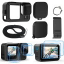 OKFUNシリコン保護ケースGOPROHERO13ブラックディスプレイ6個と保護バッテリーサイドカバーとレンズキャップとストラップの交換用アクセサリーセットHE...
