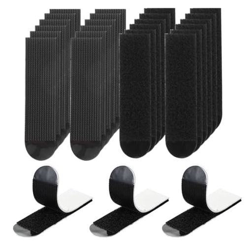 PATIKIL93x19mmピクチャーハンギングストリップ24ペアポスターストリップ取り外し可能なフック&ループ..