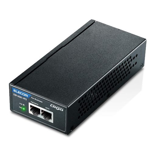 PoE対応デバイスにLANケーブルを通じて電力を供給できるIEEE802.3af規格準拠のPoE(Power over Ethernet)インジェクターです。 近くに電源がない場所でも気軽に無線アクセスポイントやIP電話、ネットワークカメラなどのPoE対応機器を設置できます。 日本メーカー製の電解コンデンサーとメタルケースを採用することで高耐熱50°Cに対応し、工場やサーバーラック付近の過酷な環境でも安定して稼働します。 付属の壁掛け用ネジを使用することにより壁掛けが可能です。 オプションのマグネット(EHB-EX-MG4)※を使用することで、ラック壁面などの金属面にも設置が可能です。 ※ マグネット4個同梱のうち、本製品では2個使用。